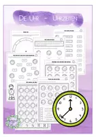 Vorschau - Arbeitsblätter - Die Uhr - Arbeitsblätterpaket Uhrzeiten ablesen (+Lösungen) - Deckblatt