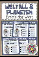 Vorschau - Spiele - PLANETEN & WELTALL - Errate das Wort (Spiel) - Deckblatt