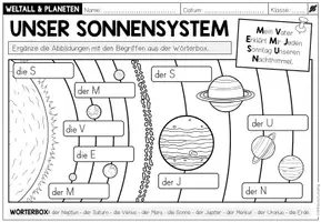 Vorschau - Arbeitsblätter - Das Sonnensystem - Arbeitsblatt - Seite 3