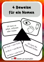 Vorschau - Arbeitsblätter - 4 Beweise für ein Nomen - Legematerial und Arbeitsblatt - Deckblatt