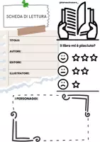 anteprima - Esercizi - SCHEDA DI LETTURA - scheda libro - Pagina di copertina