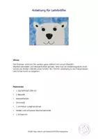 Vorschau - Mal- und Bastelvorlagen - Kunst Winter, male einen Eisbär, Grundschule - Seite 3