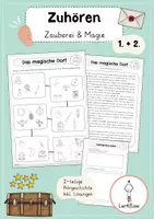 Vorschau - Mal- und Bastelvorlagen - Halloween-Paket: Lesespur, Escape Room, Lesespaziergang | Kl. 1 + 2 - Seite 1