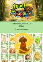 Vorschau - Spiele - Kartenspiel "WER HAT...?" Glück zum Buch "Maya und der Schlüssel zum Glück" - Deckblatt