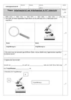 Vorschau - Klassenarbeiten - Leistungsmessung Mikroskop Klasse 6 - Deckblatt