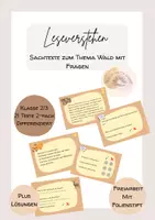 Vorschau - Spiele - Sachtexte Wald und Waldtiere: Leserätsel - Deckblatt