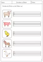 Vorschau - Arbeitsblätter - Schreiben zu Bildern - Bauernhof - Seite 3