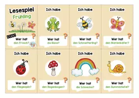 Vorschau - Arbeitsblätter - Thema Frühling: Lesespiel (Ich habe, wer hat?) - Seite 1