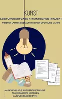 Vorschau - Stundenentwürfe - 🔨Upcycling & Produktdesign – Leistungsaufgabe Kunst: Lampe gestalten - Deckblatt