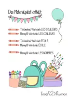 Vorschau - Bildkarten - Materialpaket *LES COULEURS / ÉCOLE / LES NOMBRES* (Tafel- & Lernmaterial) - Seite 1