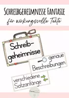 Vorschau - Merkblätter - Schreibgeheimnisse (= Kriterien) für Fantasiegeschichten - Deckblatt