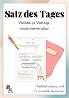 Vorschau - Arbeitsblätter - Satz des Tages wiederverwendbare Vorlage - Deckblatt