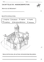 Vorschau - Test - Wissensüberprüfung Mittelalter Klasse 3 - Seite 1