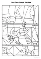 Vorschau - Mal- und Bastelvorlagen - Paul Klee - Ausmalbilder Kunst - Seite 1