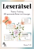 Vorschau - Spiele - Leserätsel zum Thema Frühling Klasse 1/2 - Deckblatt