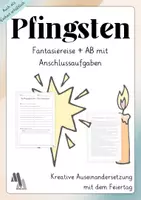 Vorschau - Arbeitsblätter - Pfingsten: Fantasiereise und Anschlussaufgaben - Deckblatt