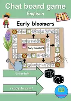 Vorschau - Spiele - Frühblüher / Early Bloomer: Conversation Board Game - Plauderbrettspiel (Englisch) - Deckblatt
