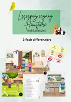 Vorschau - Arbeitsblätter - Lesespaziergang zum Thema "Haustiere" - Deckblatt