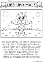 Vorschau - Mal- und Bastelvorlagen - Eiscreme Kunst – Lesen und Malen - Seite 3