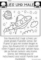 Vorschau - Arbeitsblätter - Raumschiff Lesen und Malen - Seite 3