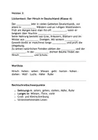Vorschau - Arbeitsblätter - Diktat Klasse 4 Der Hirsch in Deutschland - Seite 3