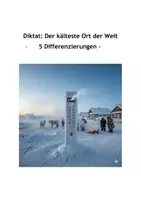 Vorschau - Arbeitsblätter - Diktat Der kälteste Ort der Welt Klasse 4 - Deckblatt