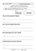 Vorschau - Arbeitsblätter - Montessori: Satzglieder bestimmen mit dem Satzstern. Thema: Fußball - Seite 3