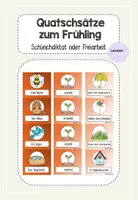 Vorschau - Fördermaterial/Inklusion - Quatschsätze/Schleichdiktat zum Frühling - Deckblatt