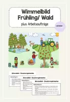 Vorschau - Fördermaterial/Inklusion - Wimmelbild Frühling/Wald (plus Arbeitsaufträge) - Deckblatt