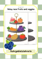 Vorschau - Spiele - Relay race fruits and veggies - Englisch - Deckblatt