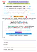 Vorschau - Arbeitsblätter - Questions with question words present (simple edition) Differenziert! - Seite 1