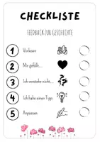Vorschau - Arbeitsblätter - Checkliste Feedback zum Geschichten schreiben - Seite 2