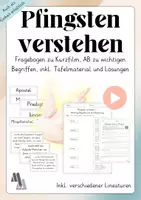 Vorschau - Arbeitsblätter - Pfingsten: Wichtige Begriffe und ihre Bedeutung - Deckblatt