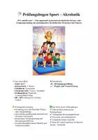Vorschau - Anderer Materialtyp - Sport Turnen Akrobatik Prüfungsbogen - 9. Klasse - Deckblatt