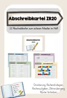 Vorschau - Stationenlernen - Abschreibkartei Mathematik - ZR20 - Deckblatt
