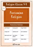 Vorschau - Anderer Materialtyp - Pantomime Religion - Deckblatt