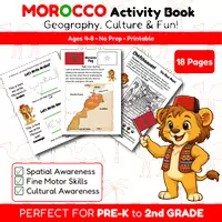 Aperçu - Feuilles d'exercices - Morocco Country Study & Africa Geography Unit | Activity Book - Page de couverture