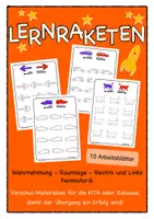 Vorschau - Arbeitsblätter - Rechts - Links unterscheiden, Wahrnehmung trainieren - Deckblatt
