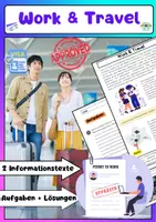 Vorschau - Arbeitsblätter - Work & Travel: Auslandserfahrung & Zukunftsorientierung - Deckblatt