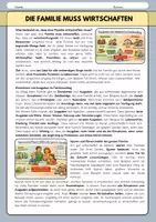 Vorschau - Arbeitsblätter - Die Familie muss wirtschaften - Haushalte planen und sparen - Seite 1