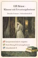 Vorschau - Arbeitsblätter - Effi Briest – Ankunft in Kessin - Klausur mit Erwartungshorizont (Oberstufe) - Deckblatt