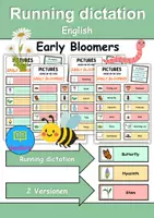 Vorschau - Unterrichtsreihen - Laufdiktat / Running dictation: Frühblüher / Early Bloomer - Englisch - Deckblatt