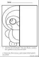Vorschau - Mal- und Bastelvorlagen - Pinguin Symmetrie Bilder – Zeichnen, Spiegeln & Ausmalen - Seite 2