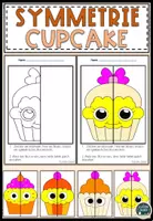 Vorschau - Mal- und Bastelvorlagen - Symmetrie Cupcake Bilder ausmalbilder - Deckblatt