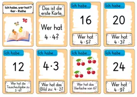 Vorschau - Spiele - Ich habe, wer hat Einmaleins (4er - Reihe) - Seite 2