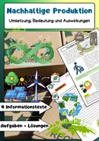 Vorschau - Arbeitsblätter - Nachhaltige Produktion: Ressourcenschonung & Kreislaufwirtschaft - Deckblatt