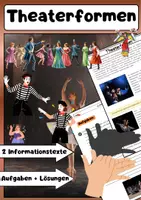 Vorschau - Arbeitsblätter - Theaterformen Überblick: Episches Theater, Musical & Schauspiel - Deckblatt