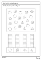 Vorschau - Arbeitsblätter - Säulendiagramme und Balkendiagramme erstellen (Grundschule) - Seite 1
