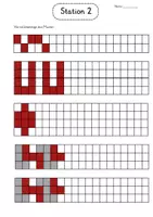 Vorschau - Arbeitsblätter - Muster legen/fortführen 2. Klasse Mathematik Stationsarbeit - Seite 2