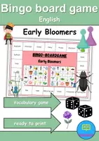 Vorschau - Spiele - Bingo-Boardgame - Frühblüher / Early Bloomer Wortschatzspiel Englisch - Deckblatt